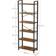 Vasagle 6 Tier Vintage Brown/Inky Black Bokhylla 186cm