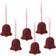 Broste Copenhagen Chime Bell Pompeian Red Adorno de Árbol de Navidad 5cm 6pcs