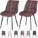 MCC Direct Faux Matte Suede Brown Kitchen Chair 85cm 2pcs