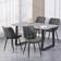 MCC Direct Suede Effect Grey Kitchen Chair 85cm 2pcs