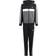 adidas Tiberio 3 Stripes Fleece Tracksuit - Black/White/Grey