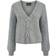 Pieces Anna Glitter Bow V Neck Cardigan – Dark Grey