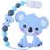 Grandado Baby Teethers Animal Silicone Beads Mat Grade Koala Pendant Pacifier Clip Chain