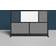 Luxor Workflow Modular Wall with Whiteboard Black/Gray/White Room Divider 70x48"