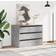 vidaXL Engineered Wood Concrete Gray Byrå 80x58cm
