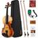 Eastar 4/4 Violin Set Full Size Fiddle for Adults with Hard Case, Shoulder Rest, Rosin, Two Bows, Clip-on Tuner and Extra Strings，EVA-330