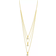 Sterling Forever Gia Layered Necklace - Gold/Transparent