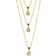 Sterling Forever Gia Layered Necklace - Gold/Transparent