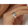 Shein Charm-In 1pc Fashionable Cubic Zirconia Detail Round Decor Ring For Women For Daily Decoration
