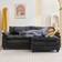 Ebern Designs Arale Wide Comfy Cloud Couch Loveseat Black Sofa 86" 3 Seater