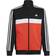 Adidas Junior Essentials 3-Stripes Tiberio Tracksuit - Black/Bright Red/White