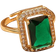 Shein 1pc Rhinestone Detail Geometric Decor Ring Copper Jewelry