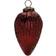 Melrose International Ribbed Glass Drop Burgandy Christmas Tree Ornament 4.5" 6