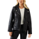 Wallis Petite Faux Leather Biker Jacket - Black