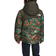 The North Face Kid's Printed Reversible Mount Chimbo Full Zip Hooded Jacket -New Taupe Green Terrain Multi/Print