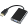 Deltaco HDMI - VGA/3.5mm/USB B Micro Adapter M-F 0.2m