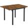 Vasagle Extendable Rustic Brown/Ink Black Esstisch 78x120cm