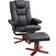 Homcom Reclining With Footstool And Adjustable Backrest, Black Armchair