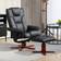 Homcom Reclining With Footstool And Adjustable Backrest, Black Armchair