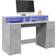 vidaXL Engineered Wood Concrete Gray Skrivebord 55x140cm