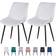MCC Direct Set of 2 Velvet Padded Seat Dining with Metal Legs Kitchen Chair 2pcs