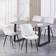 MCC Direct Set of 2 Velvet Padded Seat Dining with Metal Legs Kitchen Chair 2pcs