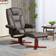 Homcom Reclining With Footstool And Adjustable Backrest, Brown Armchair