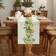 Shein CountryStyle Runner With Lemon And Leaves Print Flowers Decoration For Kitchen Dining Tablecloth Green, Yellow, Beige (120x30cm)