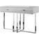 Inspired Home Ohana Light Grey/Chrome Console Table 15x47"