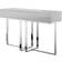 Inspired Home Ohana Light Grey/Chrome Console Table 15x47"