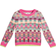 White Stuff Kid's Checkerboard Jumper - Pink/Multi