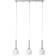 Brilliant Hadan Chrome/Transparent/Milky Pendel 66cm