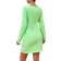 Shein Stylish Special Design Diamond Flower Embellishment Slit Detailed Long Sleeve Elegant Best Seller Mini Dress