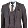 Truclothing Double Breasted Tweed 3 Piece Suit - Brown