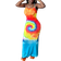 Shein Slayr Summer Casual Vacation Word-Neck Suspender Back Cross Strap Hollow Slim Long Skirt With High Rear Hem And Slit To Mid-Thigh Full Rainbow Color Gradient Print Women's Dress-K