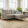 Dunelm Velvet Reversible Corner Chaise Grey Sofa 174cm 3 Seater