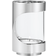 Georg Jensen Chrome Contours Transparent/Stainless Steel Fyrfadsstage 11.7cm