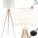 tectake Lunaris Oak/White Floor Lamp 158cm