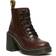 Dr. Martens Jesy Leather Flared Heel Boots - Dark Brown