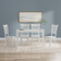 Rectangle White Dining Set 31.5x47.2" 5pcs