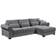 Stella Trading Angelina Ash Sofa 318cm 3-Sitzer