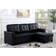 Red Barrel Studio Beuna Black Sofa 83.5" 3 Seater