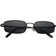 TYUVIVO Retro Small Rectangle Sunglasses Grey/Black