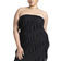 Eloquii Ruffle Mesh Dress With Slit - Black Onyx