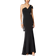 Betsy & Adam Paulina Cutout One Shoulder Floor Length Gown - Black