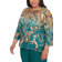 Alfred Dunner Women's Paisley Ombre Top Plus Size - Green/Multi