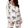 Chelsea Peers Maternity Zebra Print Long Pyjama Set White