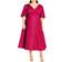 City Chic Lula Dress Plus Size - Lipstick Pink