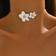 Shein 1pc Adjustable White Floral Necklace, Fresh & Elegant Design, Suitable For Daily Wear, Beach Vacation, Party, Gift