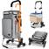 Vounot Folding Shopping Trolley Aluminium Lightweight Shopping Cart - Grey